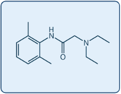 Struttura chimica della Lidocaina